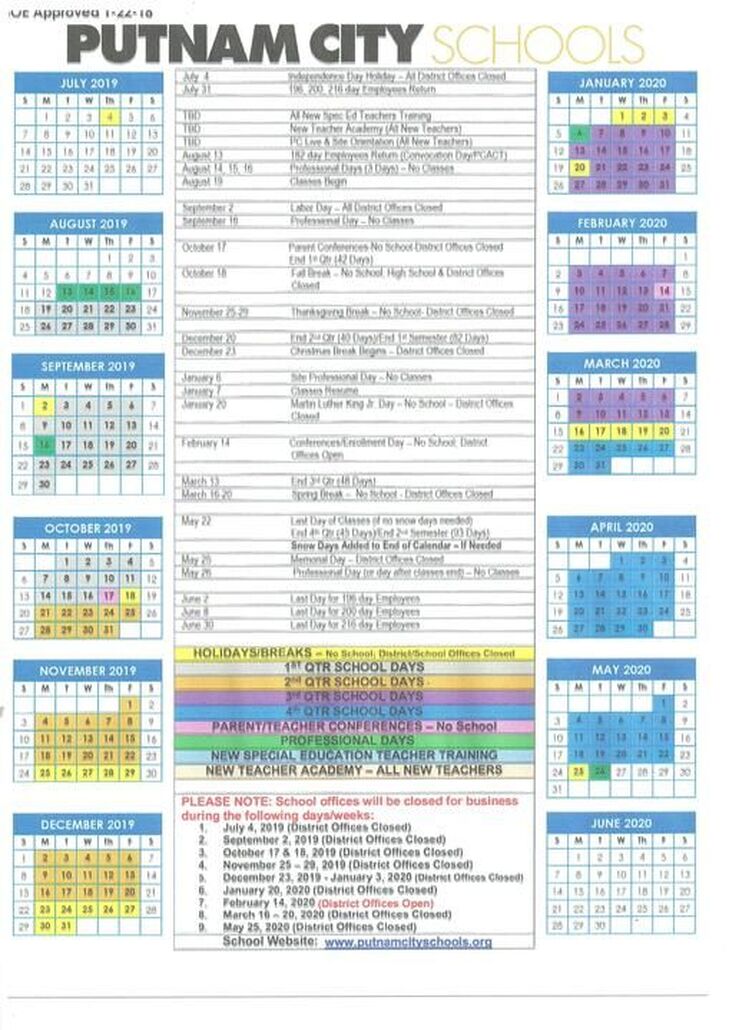 Putnam City Schools 2021 2022 Calendar Huts Calendar